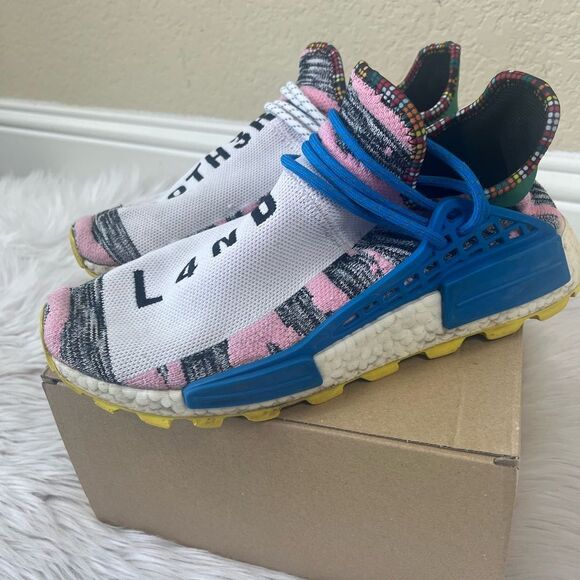 Adidas Pharrell Williams Solar Hu  NMD “Solar Pack MOTH3R” Sneakers size 9 - Picture 7 of 10